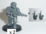 Figure> Cadian Shock Troopers Vox,Lasgun &BaseX2  SfAMCSTT01 1*5