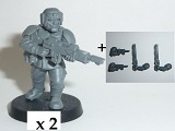 Figure> Cadian Shock Troopers Laspistol SwordX2  SfAMCSTT01 2*5